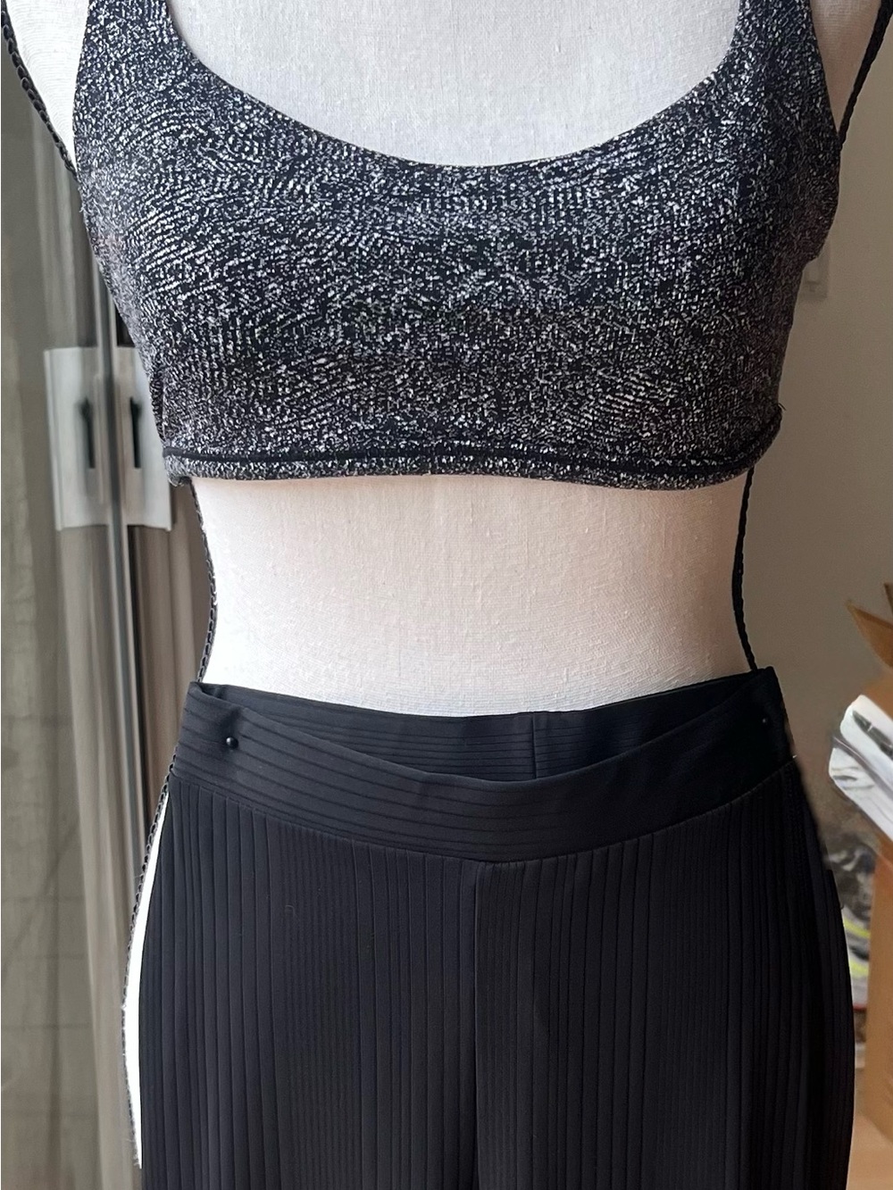 lululemon athletica Black & White Speckled Sports Bra